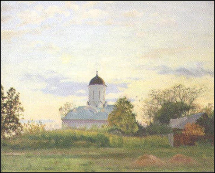 Луна над Успенским храмом. Худ. В.А. Макаров.