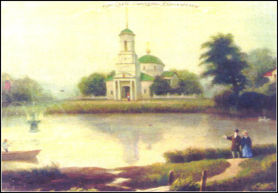 Преображенская церковь с. Спас-Коркодино. Худ. И.А. Бочкова. 1998 г.