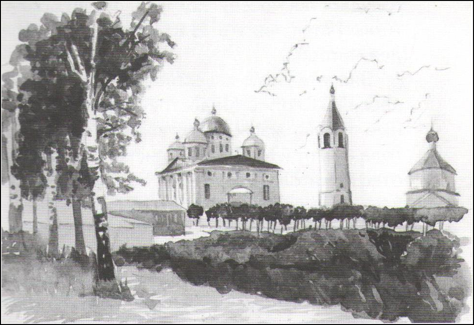 Троицкий собор, Воскресенский храм г. Клин. Худ. Е. Михайлова.
